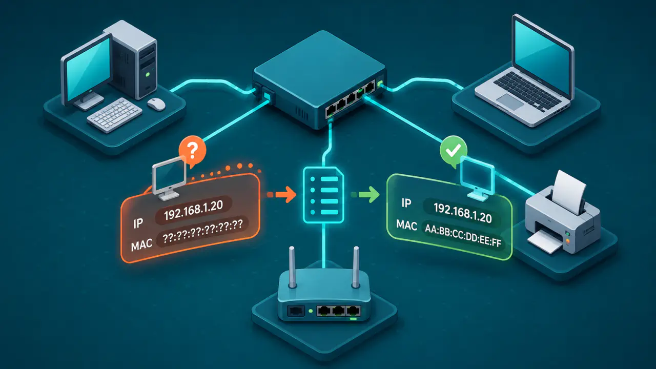ARP Nedir? Yerel Ağda IP Adresi MAC Adresiyle Nasıl Eşleştirilir