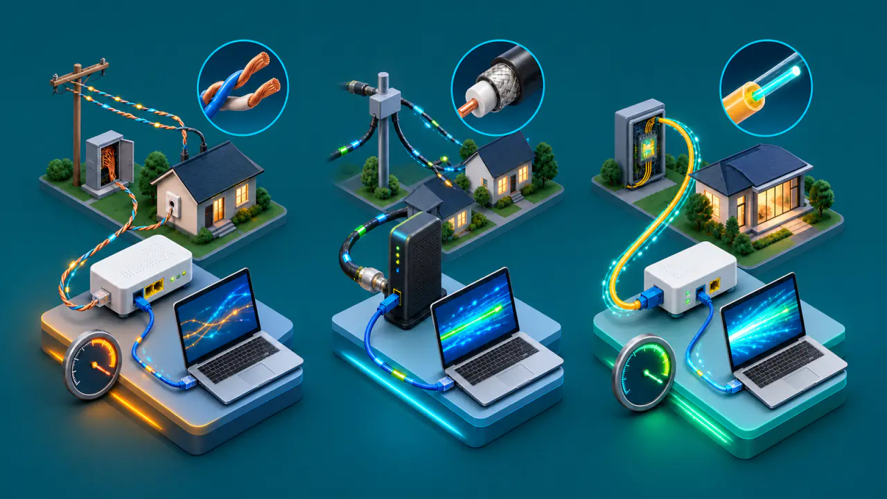 DSL, Kablo İnternet ve Fiber Arasındaki Farklar