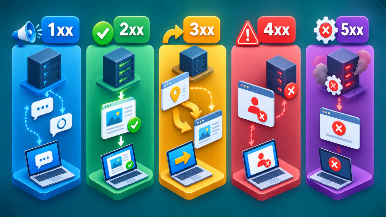 HTTP Durum Kodu Sınıfları: 1xx, 2xx, 3xx, 4xx ve 5xx