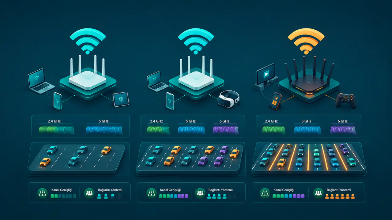 Wi-Fi 6, Wi-Fi 6E ve Wi-Fi 7 Arasındaki Farklar