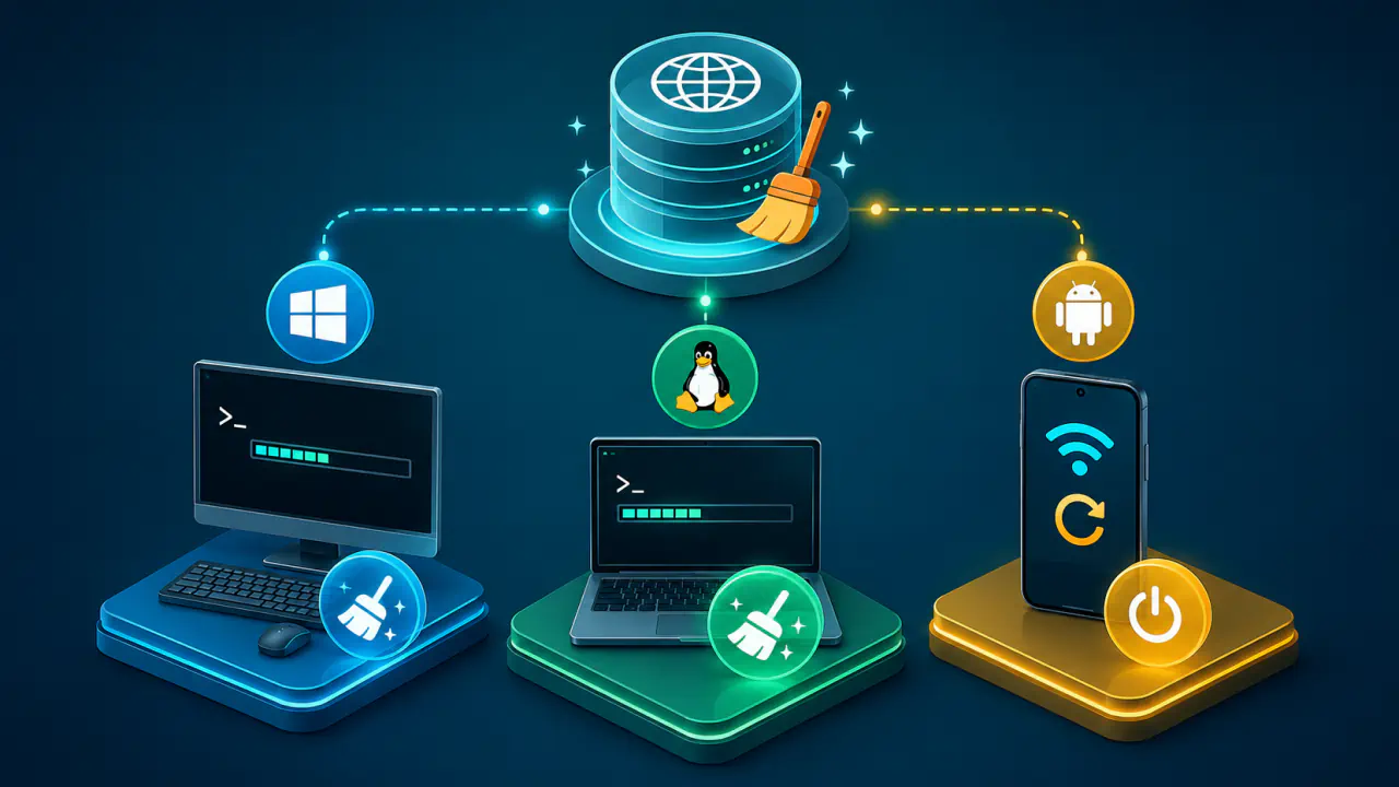 Windows, Linux ve Android'de DNS Önbelleği Nasıl Temizlenir